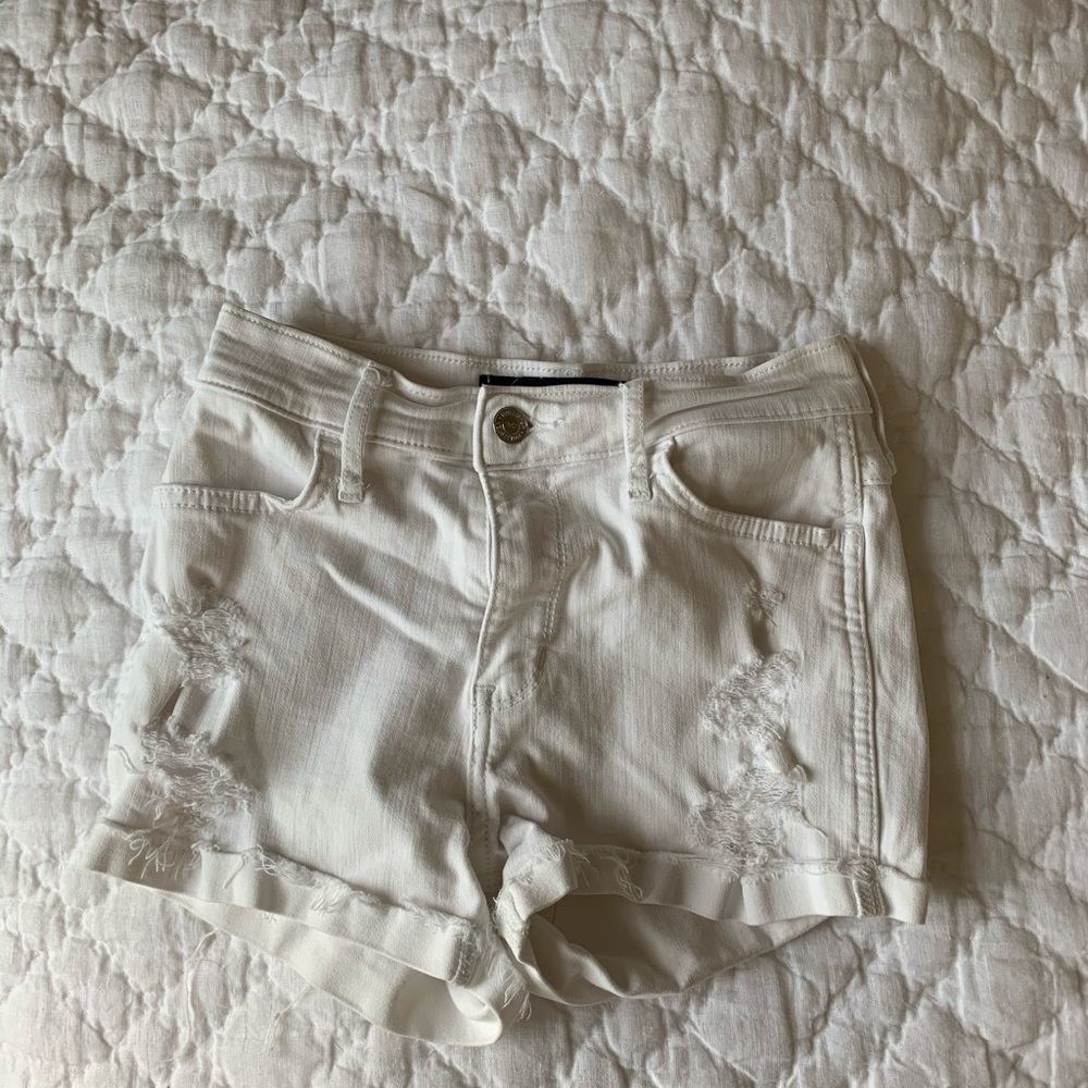 Hollister White Jean Shorts